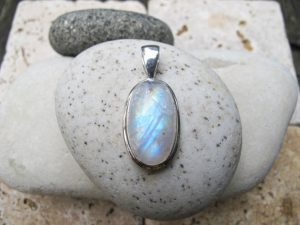 big rainbow moonstone pendant